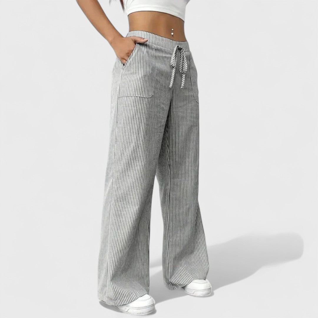 Dominique - Udobne Široke Hlače