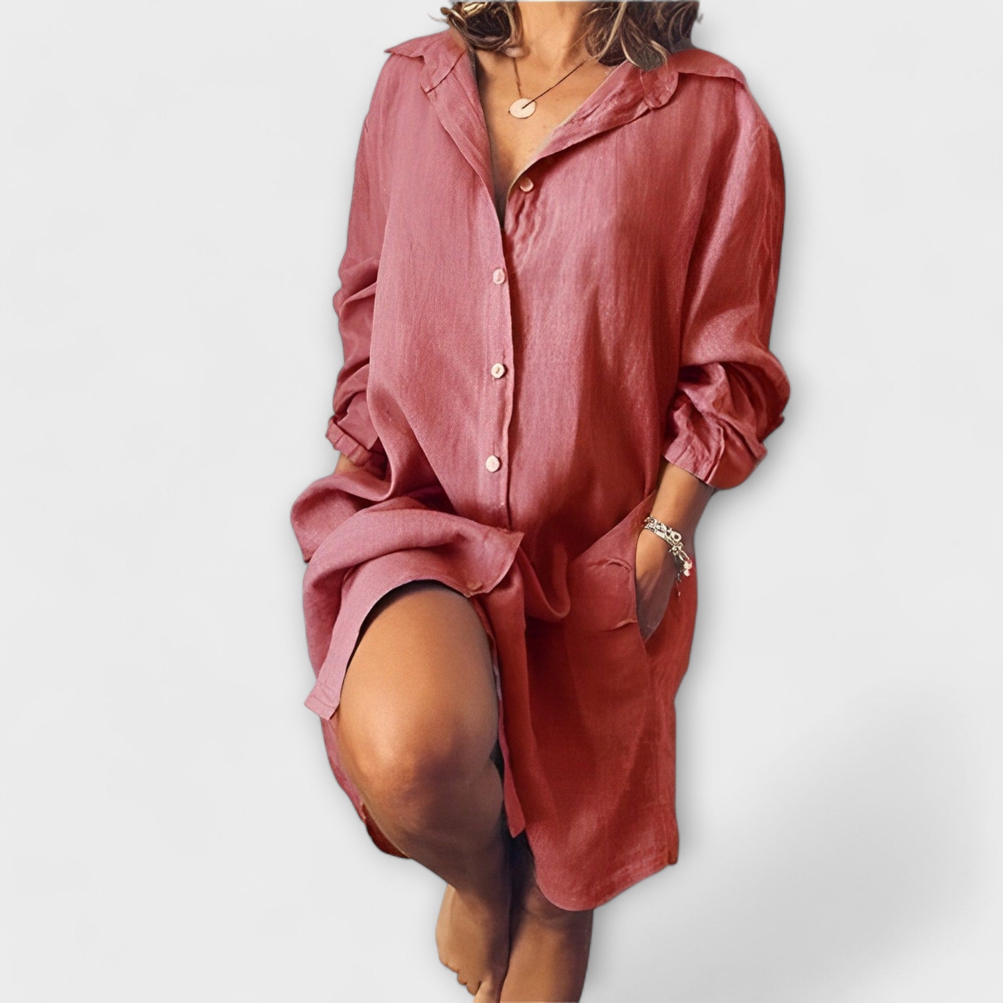 Priložnostna lanena bluza za vsakodnevno nošenje