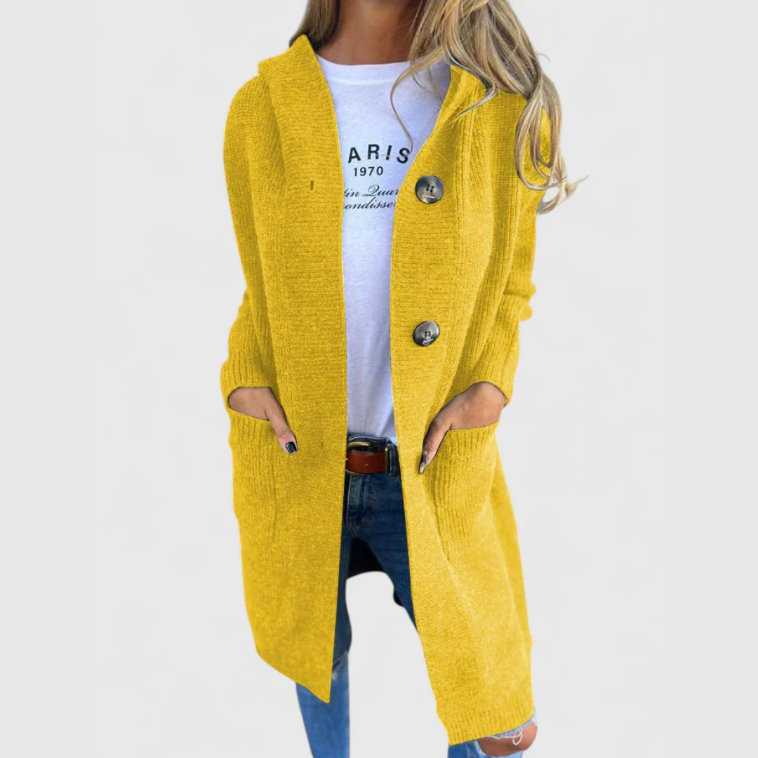 Neža – Klasičen dolg kardigan z gumbi